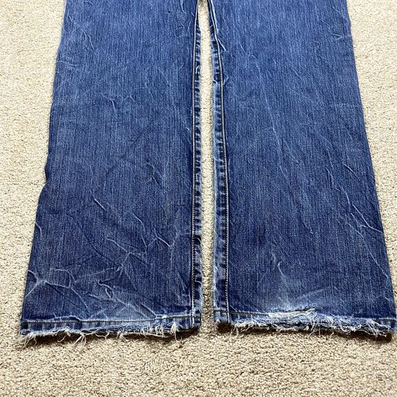 VTG Levi's 501 Jeans Mens 36x32* Blue Button Fly Y2K Straight Distressed Patch - Picture 3 of 12